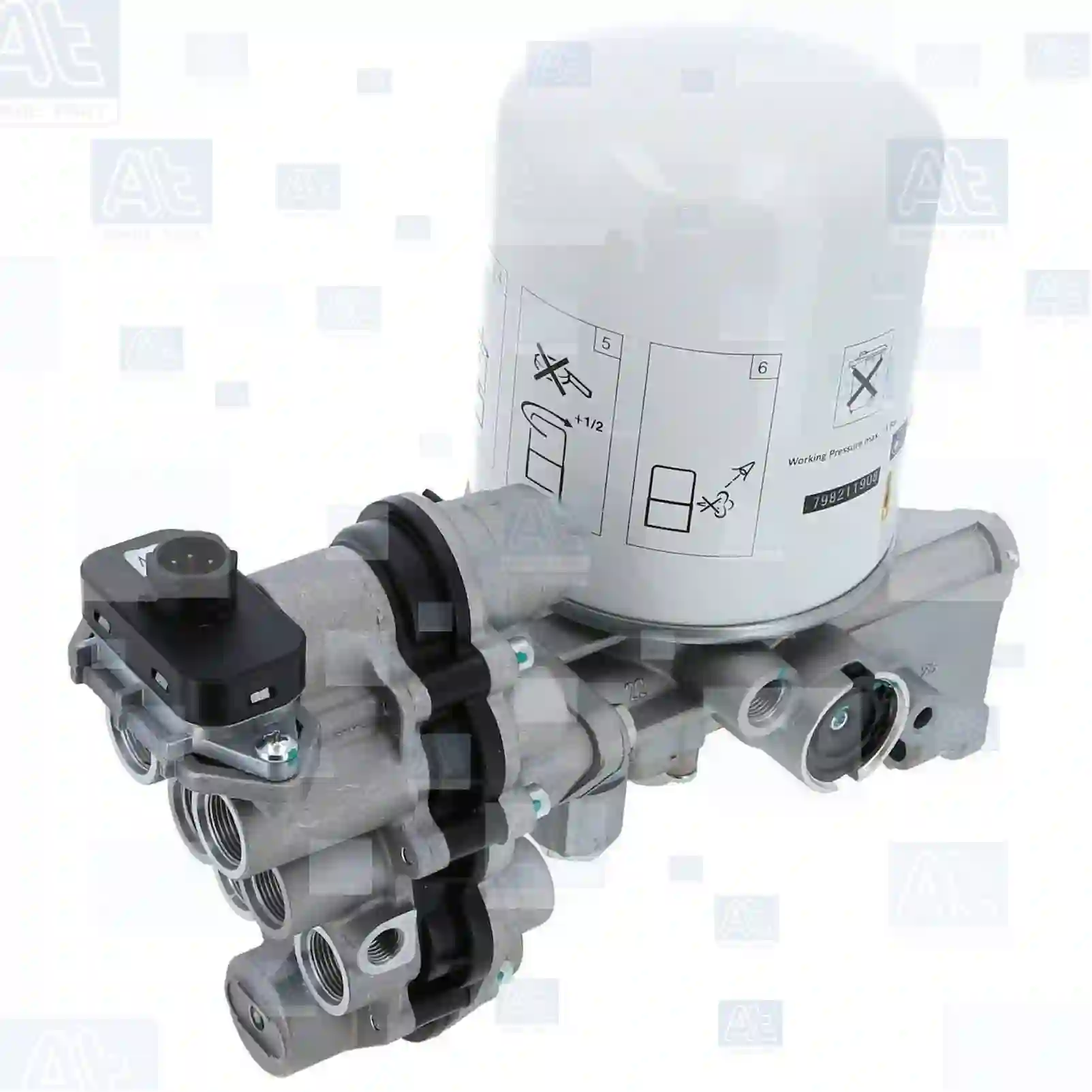 Air Dryer Air dryer, complete with valve, with heating unit, at no: 77715110 ,  oem no:1518170, 0024310515, 0024310715, ZG50056-0008 At Spare Part | Engine, Accelerator Pedal, Camshaft, Connecting Rod, Crankcase, Crankshaft, Cylinder Head, Engine Suspension Mountings, Exhaust Manifold, Exhaust Gas Recirculation, Filter Kits, Flywheel Housing, General Overhaul Kits, Engine, Intake Manifold, Oil Cleaner, Oil Cooler, Oil Filter, Oil Pump, Oil Sump, Piston & Liner, Sensor & Switch, Timing Case, Turbocharger, Cooling System, Belt Tensioner, Coolant Filter, Coolant Pipe, Corrosion Prevention Agent, Drive, Expansion Tank, Fan, Intercooler, Monitors & Gauges, Radiator, Thermostat, V-Belt / Timing belt, Water Pump, Fuel System, Electronical Injector Unit, Feed Pump, Fuel Filter, cpl., Fuel Gauge Sender,  Fuel Line, Fuel Pump, Fuel Tank, Injection Line Kit, Injection Pump, Exhaust System, Clutch & Pedal, Gearbox, Propeller Shaft, Axles, Brake System, Hubs & Wheels, Suspension, Leaf Spring, Universal Parts / Accessories, Steering, Electrical System, Cabin
